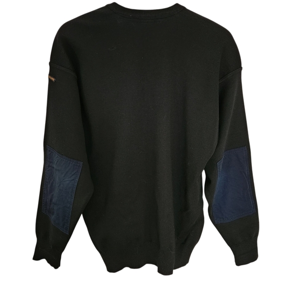 PAUL & SHARK black knit v-neck sweater pullover medium - Picture 3 of 12